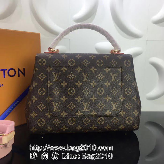 路易威登LV頂級原單M42735粉 CLUNY 商務手袋可手提斜跨 YDH1385